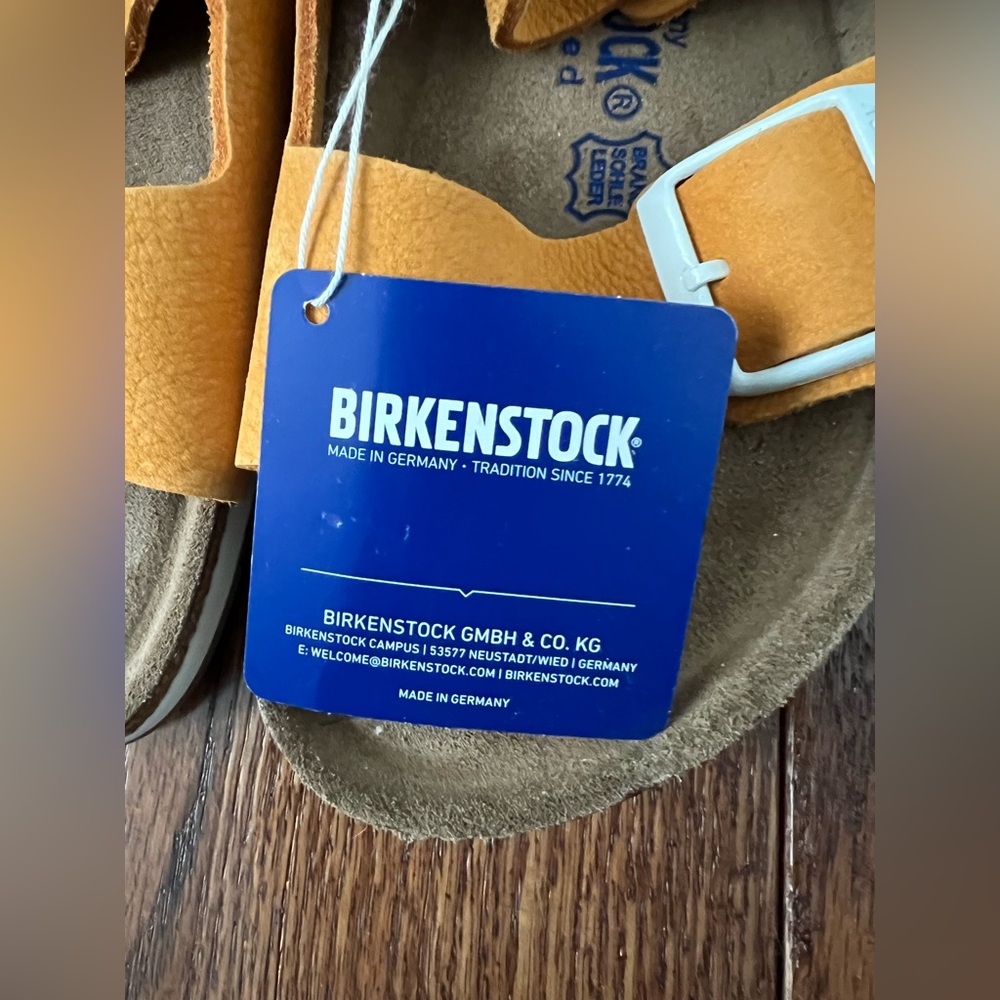 Birkenstock Arizona Soft Footbed Sandals with White Buckles - Narrow Fit - Picture 3 of 13